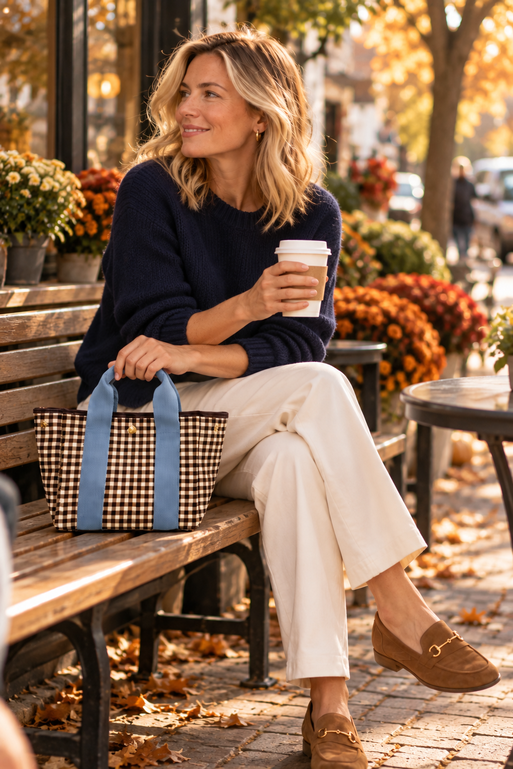Gingham Hive Mini (Blue Strap)